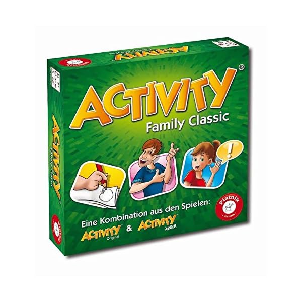 Piatnik 6050 Activity - Family Classic Der Spieleklassiker als Familien Version Junior und Originalkarten Ab 8 Jahren Für 3 bis 16 Spieler Pantomime, Zeichnen, Partyspiel