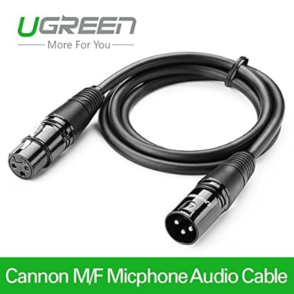 UGREEN Balanced XLR 3 Pin Cannon Male Female Extension Cable Microphone Mixer - 2m