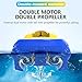 Teeggi Remote Control Boats Toys for Pools and Lakes - H128 Mini RC Boats for Kids or Adults, Self Righting High Speed Boat Toys 1/47 2.4GHz Dual Motors 15km/h Super Speed Ship Speedboat Electric
