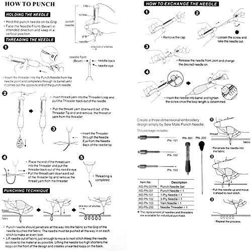 6 Embroidery+Patterns+Threads+Knitting+Threaders