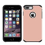 Ostart Smooth Lightweight Slim Fit Flexible Armor Back Case for iPhone7,iPhone 7 plus (Rose Gold(for iPhone 7 plus))