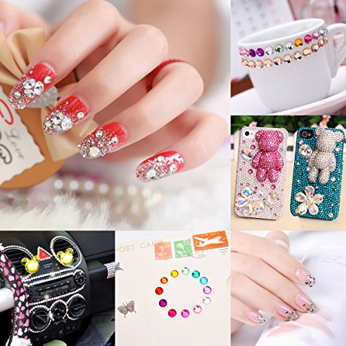 Augshy Gem Sticker, 3300 Pieces Self Adhesive Rhinestone Stickers Self Adhesive Stickers, Rhinestones for Crafts Self Adhesive