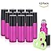 Olilia 5ml Glass Essential Oils Roller Bottles with Stainless Steel Ball 12 Pack, Essential Oils Key included (Violet)