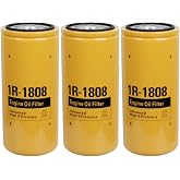 1R1808 Oil Filter Fits for Caterpillar 3406B 3408 3412C 3412 3306B Excavator Replace 1R-1808 275-2604 1R-0716 1W-2660 249-2347 LF691A 3I-1284 1W-2660(SET OF 3)
