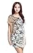 Anatoky Women's Causal Loose Plus Size Batwing Sleeve Floral Dress Long Shirt Tunic Blouse Top