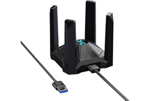 Gallasys AX1800 WiFi 6 USB3.0 WiFi Adapter for PC Desktop Laptop, 4 Antenna High Gain Wireless Network Card with Dual Band 2.