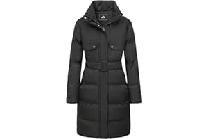MOERDENG Women's Waterproof Long Winter Coat Warm Puffer Jacket Thickened Down Parka Maxi Coat