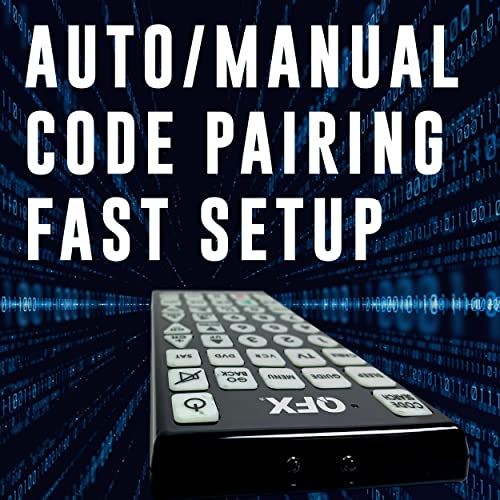 QFX REM115 8 in 1 Large Universal Remote Control for RCA, Sony