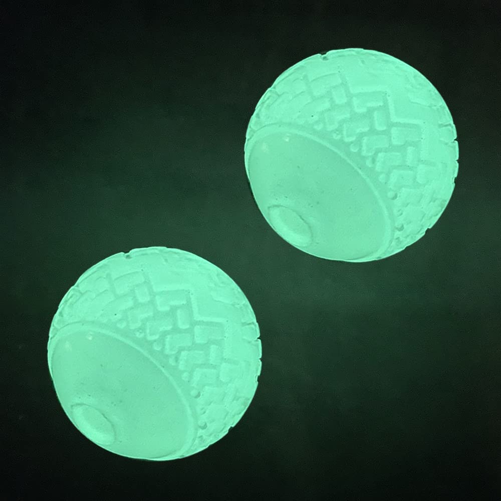 Feixun Dog Glow Ball Toy, Dog Toy Ball Glow in the Dark, 2 Pack