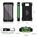 Solar Charger,Hiluckey 10000mAh Solar Power Bank Waterproof Portable Solar Panel Energy Rugged Shockproof Dual USB Port With LED Flashlight for iPhone, Android
