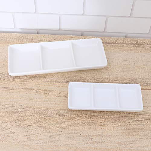 6 Inch Pure White Ceramic Appetizer Serving Tray