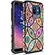 Samsung Galaxy A6 (2018) Case, Rosebono Slim Hybrid Dual Layer Shockproof Hard Cover Graphic Fashion Cute Colorful Silicone Skin Cover Armor Case for SM-A600 (Mandala)