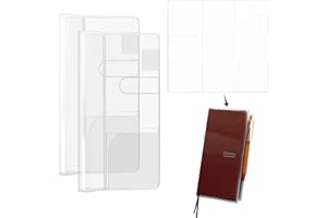 GENERIC Clear Protective Sleeves for Hobonichi Weeks 2026 (2-Pack) - 8.19x7.68 Inch Anti-Glare PVC Cover, Compatible with April Start & Mega Planners, Notebook Protector
