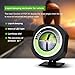 Car Inclinometer,Outdoor Auto Mini Compact Ball Compass Luminous LED Car Compass Angle Slope Meter Balancer Measure Equipment