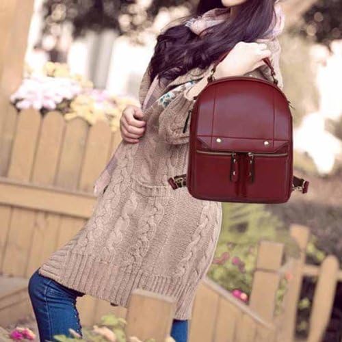 Amazon 14春 韓流ファッション 韓国で大流行 ミニリュックサック レディー ブラック タウンリュック ビジネスリュック