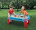American Plastic Toys Kids’ Outdoor Sand Table, Backyard Sand Designs, Molds, and Castles, Sand Stays Dry with Waterproof Tarp Included, Safe BPA-Free Plastic, for Ages 18 Months+ , Beige