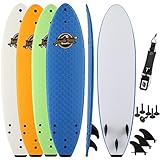 SBBC - 7’ Soft Top Surfboard - || 7ft Ruccus || - Fun Performance Foam Surfboards | Great Surf Boards All Surfing Skill Levels