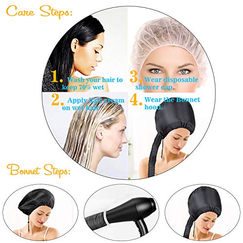 image for HYRIXDIRECT Bonnet Hood Hair Dryer Attachment Adjustable Hooded Bonnet