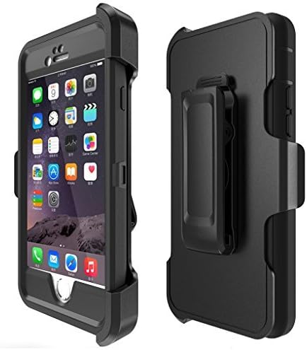 iPhone 6 Case, iPhone 6S Case [HEAVY DUTY] Built-in Screen Protector Tough 4 in1 Rugged Shorkproof Waterproof Cover [With Kickstand] (black)
