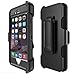 iPhone 6 Case, iPhone 6S Case [HEAVY DUTY] Built-in Screen Protector Tough 4 in1 Rugged Shorkproof Waterproof Cover [With Kickstand] (black)