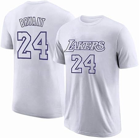 Nba T Shirt L A Lakers Kobe Bryant Short Sleeve Retired Commemorative Fan Jersey Cotton 8 24 Basketball Sports Men S Vest White 24 Xxl Amazon Co Uk Kitchen Home