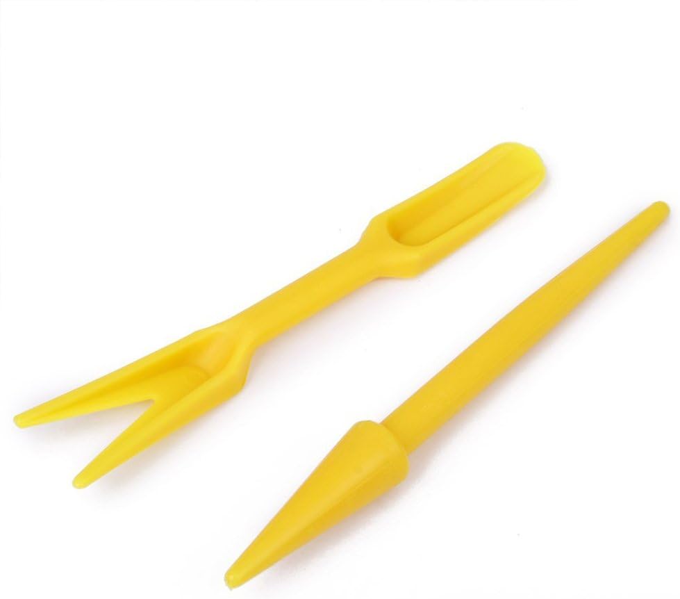 Jooks Mini Seed Planting Dibber Shovel Seedling Planting Transplanter Plastic Transplanting Shovel Garden Planting Hand Tools 2pcs Yellow