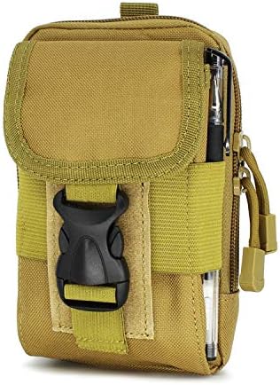 Molle Pouch EDC Pouch Tool Holder Phone Holder Camping Belt Purse Khaki