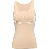 Tank Top with Built in Bra Cup for Women Casual Wide Strap Sleevless Layer Camisole Yoga Top Pack S-3XL