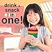 Zak! Designs Zak! Snak Snack & Drink Container Featuring The Minions, 4 oz. Snack and 10 oz. Drink in One Easy To Open Container, BPA-free and Break-resistant Plastic