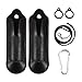 THORVAP Faux Leather Necklace Lanyard with Pouch Holder. [1] Lanyard Necklace + [1] Carabiner for E-shisha pen, Leather Pouch case Necklace (black)