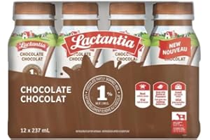 Lactantia Chocolate Milk, 1% MF, 237 mL, Pack of 12