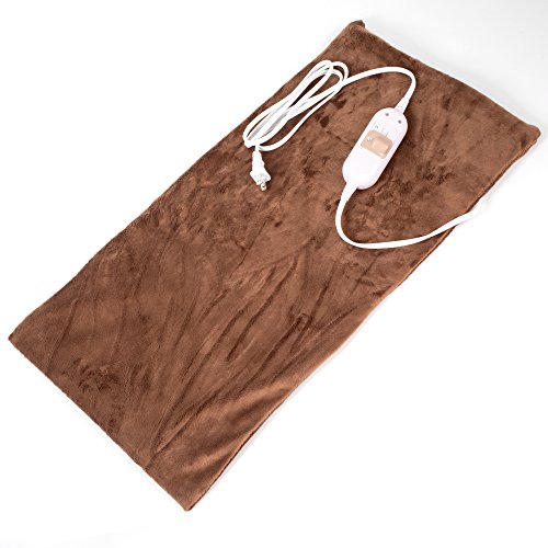 XL Heating Pad - King Size Electric Heating Pad with Moist and Dry Heated with Ultra Fast-Heat Technology for Portable and Washable Heating Pad (12" x 24") (Coffee) - Thumbnail 7