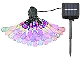 String Lights, SKYROKU 30 LED Outdoor Solar Christmas lights Water Drop Light for Garden, Patio, Yard, Home and Holiday Decorations (Multicolor)