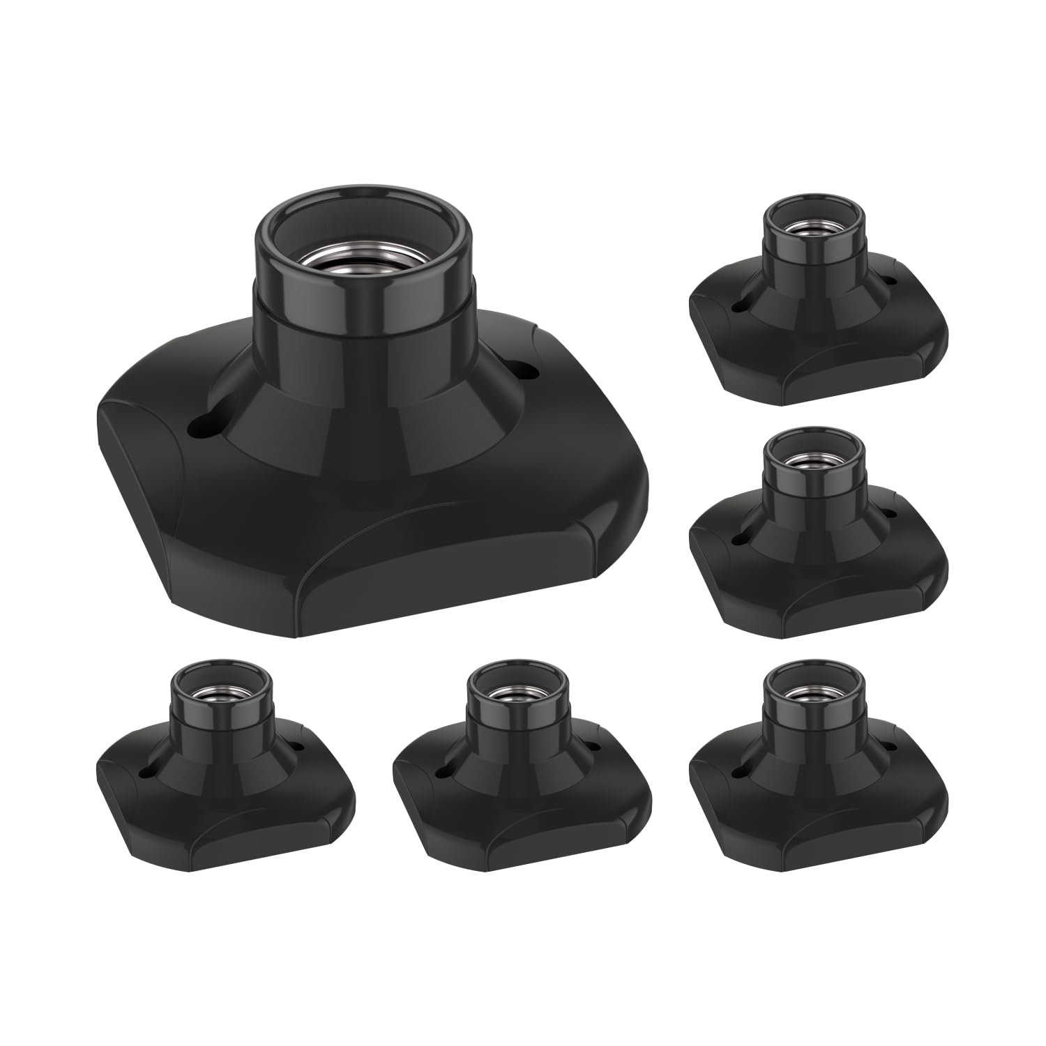 ledscom.de 6 Pieces Ceiling Light/lamp Holder Elektra, Black, 1x E27 max. 60W โ image 1