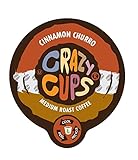 Crazy Cups Cinnamon Churro Flavored Coffee Single Serve Cups (88 Count)