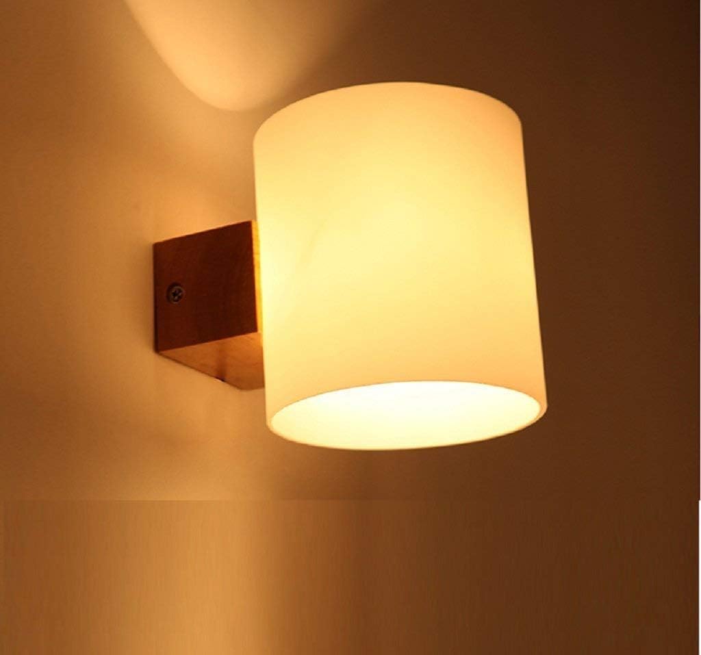 GCCI Minimalist Japanese-Style Tatami New the Continental Garden Wood Wall Lamp Living Room Bedroom Balcony Hallway Wall Sconce Nordic