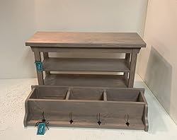 Hallway Mud Room Foyer Bench 30 Inch with Second