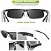 Torege Men's Sports Style Polarized Sunglasses For Cycling Running Fishing Driving Golf Unbreakable Al-Mg Metal Frame Glasses M291 (Black)