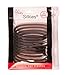 Mia Silkies Silicone Hair Elastics In Convenient Zippered Reusable Pouch, Hair Ties for Women, Teens, Athletes, Girls - Translucent Black 10pcs