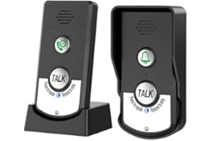 Uziurl 2.4G Wireless Long Distance Door Phone Intercom Doorbell 2 Way Audio Voice Sender&Reciever for Hospital Hotel Call Eas