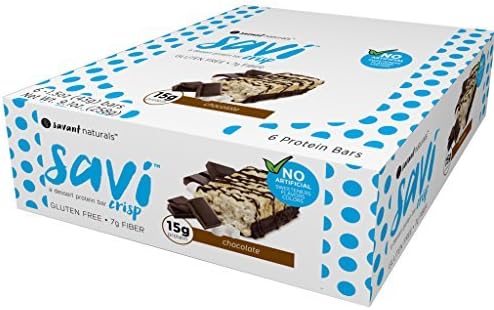 Savi Crisp Dessert Protein Bar, Chocolate, 6 Count by Savi Crisp