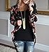 Fashion Womens Long Sleeve Floral Printing Casual Blazer Suit Jacket Outwear (M)