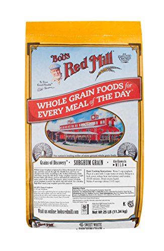 Bob's Red Mill Gluten Free Sweet White Sorghum Grain, 25 Pound