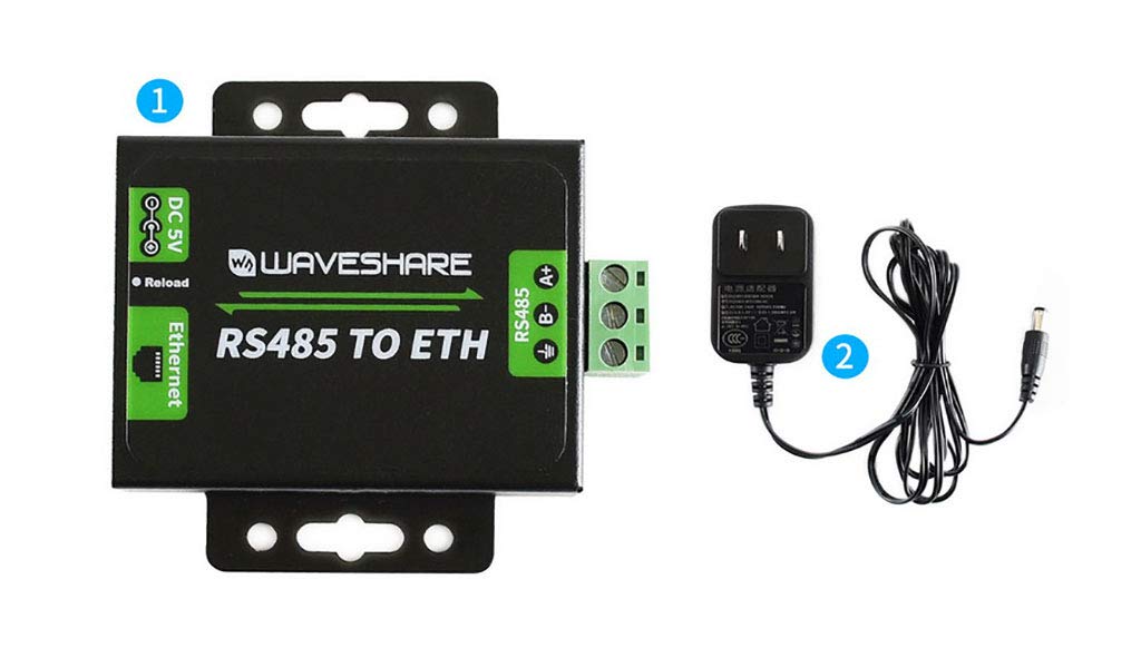 Waveshare RS485 to Ethernet Converter High-speed Low-power High-stability Upgradable (RS485 TO ETH)