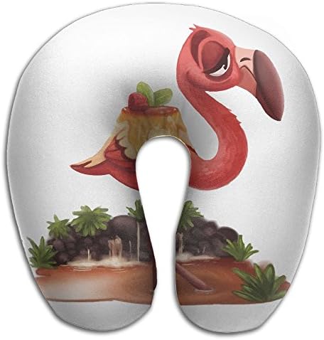 DMN U-Shaped Neck Pillow Flamingo Pillows Soft Convertible Portable Multifunctional For Travel Reading And Sleeping