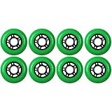 KSS Outdoor Asphalt Formula 89A Inline Skate X8 Wheels, Green, 80mm