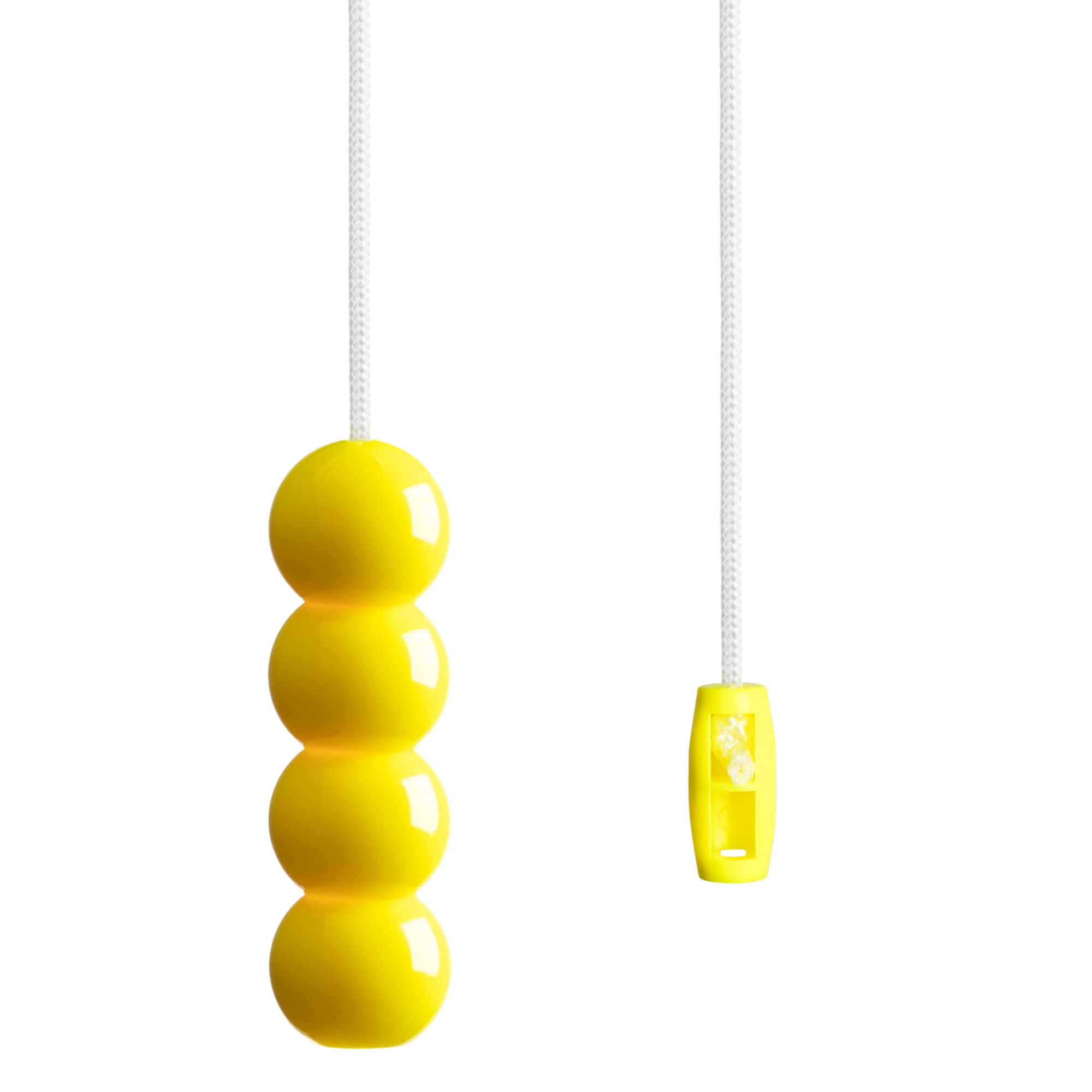Light Pull Cord with a Bead Style Handle in a choice of Bright and Fun Colours. With Ice White Cord. (Yellow)