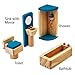 Dragon Drew Dollhouse Furniture Dollhouse Accessories Wooden Bathroom Playset (4 PC Set)