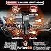 2BExpert Car Crash Emergency Tool, 6-in-1 Escape Device, Dual USB Car Charger w/Window Breaker and Seatbelt Cutter, 2200 mAh Power Bank, 2-Mode LED Flashlight & Red SOS Beacon