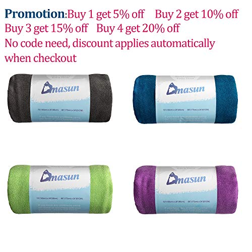 DMASUN Hot Yoga Towel Super Soft Microfiber Mat Towel for Women- Sports Fitness,Pilates, Bikram - Thumbnail 3